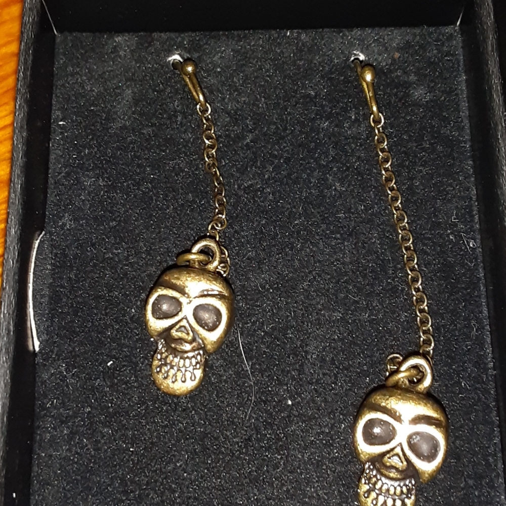Skull dangle earrings